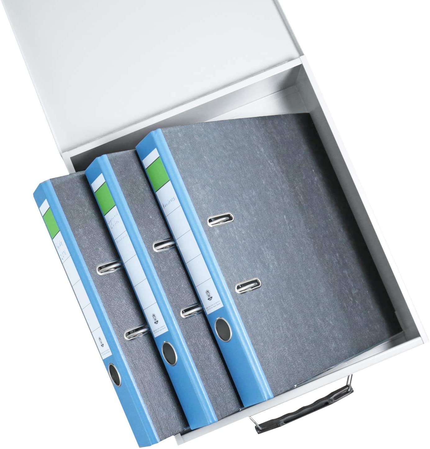 HMF Abschließbare XL Dokumentenkassette für Ordner DIN A4 / B4