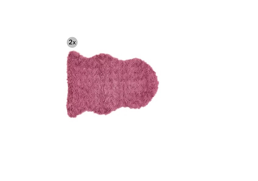 MONT CHALET 2 Dekofelle Lämmchen-Optik Fell Dekoartikel Kuschelfell rosa