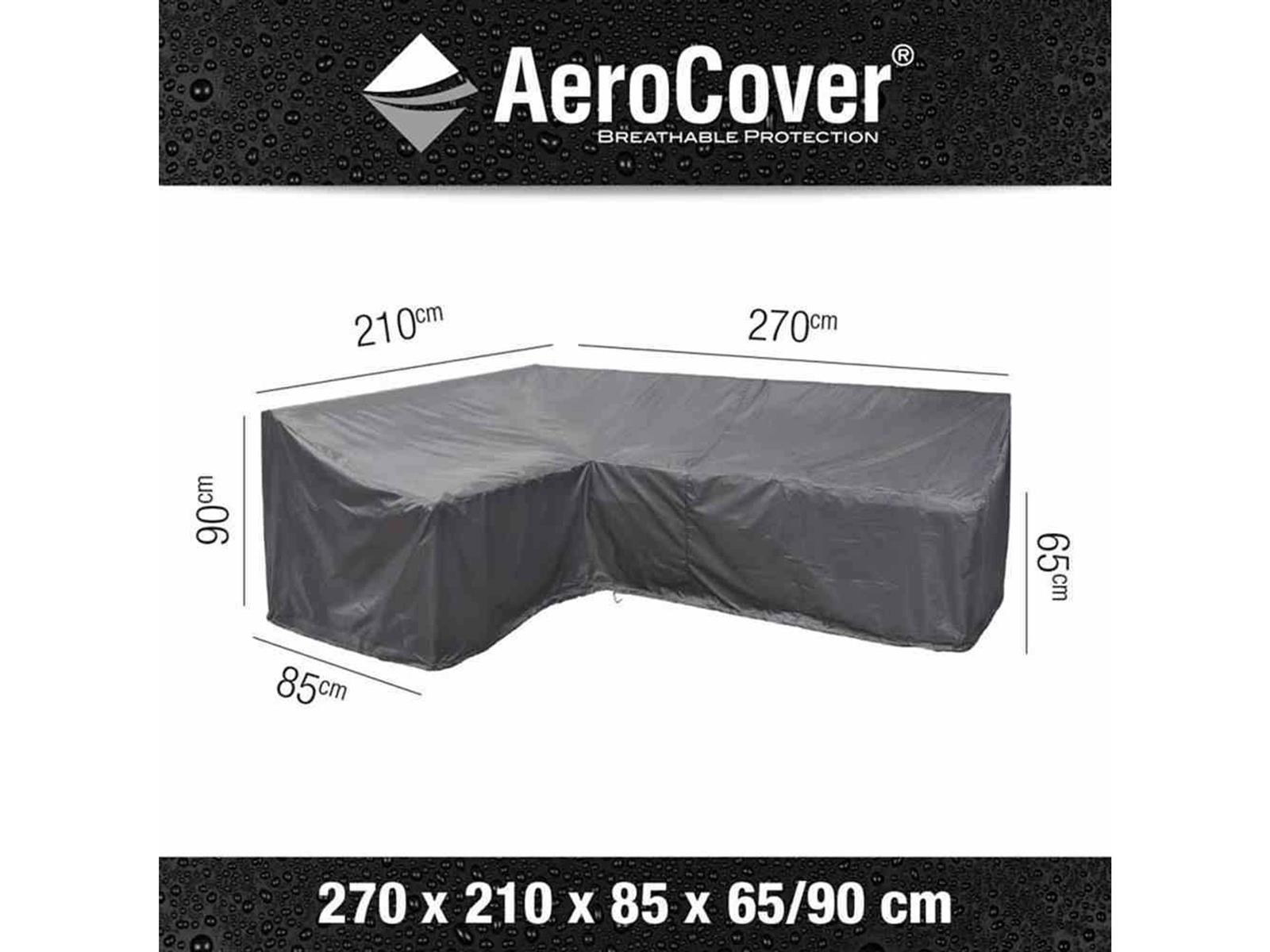 Aerocover Schutzhülle für Eck Lounge Links 210 cm x 270 cm Anthrazit