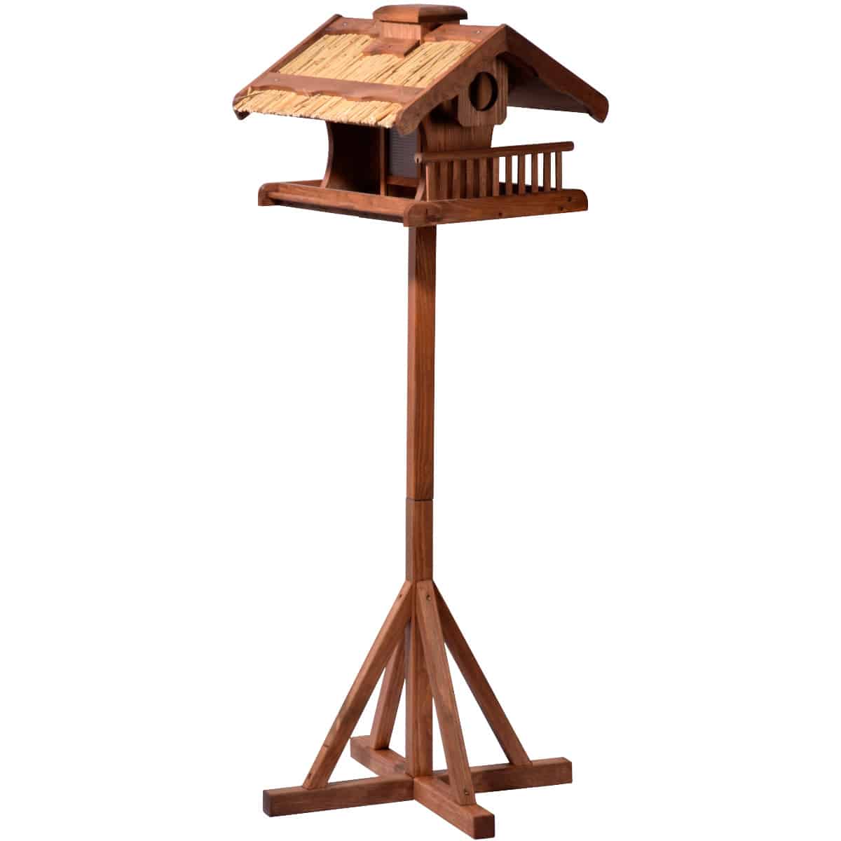 Vogelnest, Vogelhaus, Gartenfigur, Holzstandfuß, Standplatte