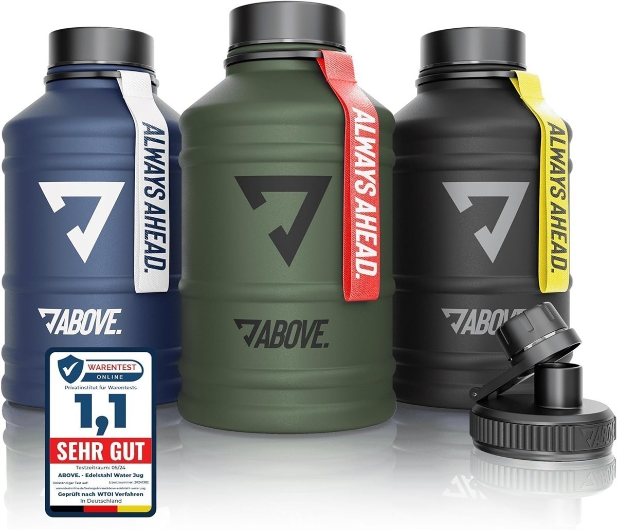 Trinkflasche, Wasserflasche, Stahlflasche, outdoor, geflochtene Kordel