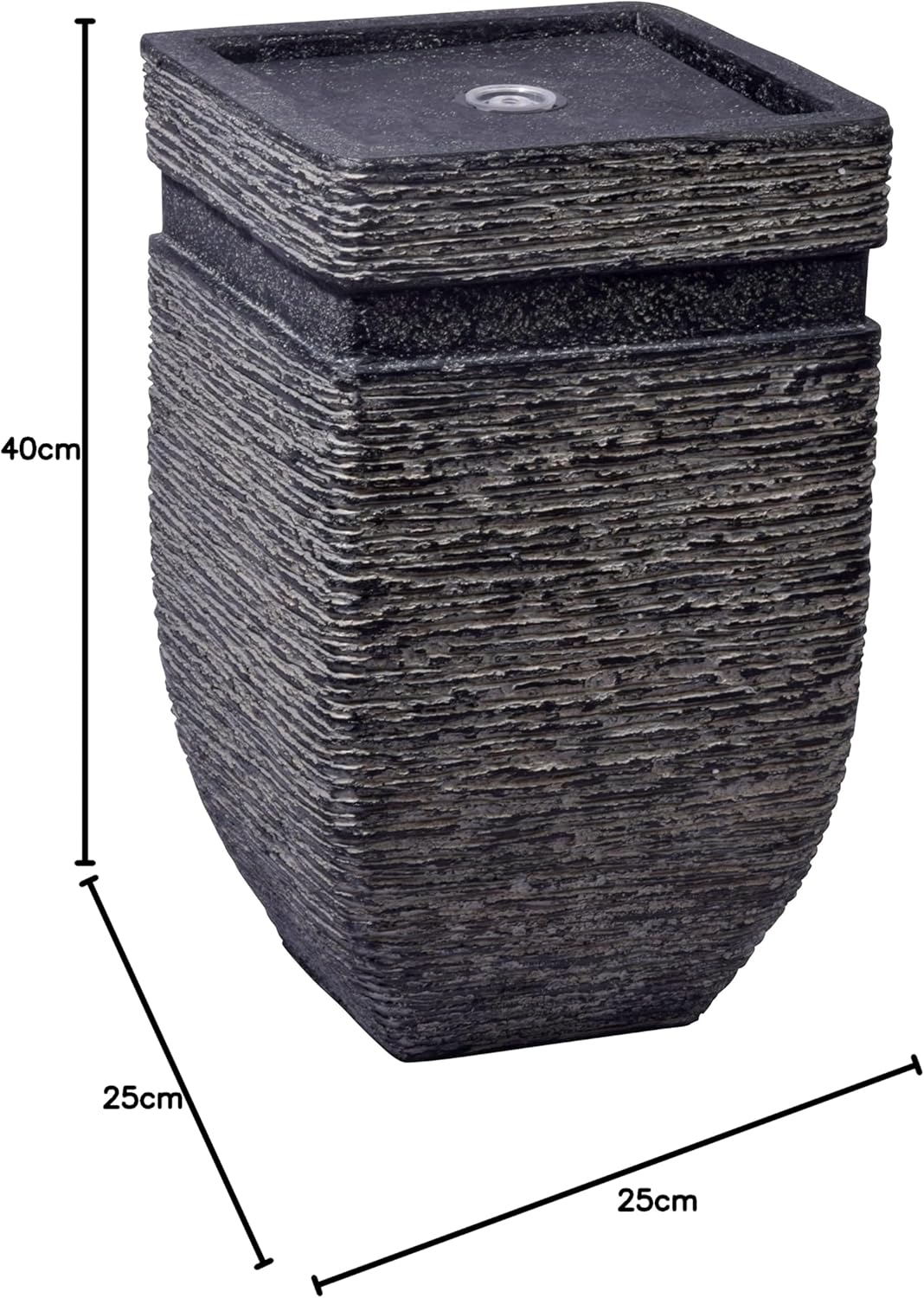 konkret, Pflanzgefäß, Stein, quadrat, 40cm