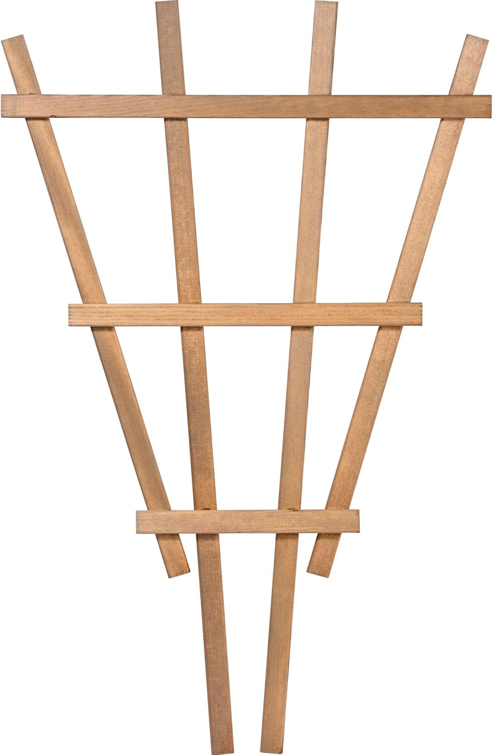 dobar Green Label Dekorative Blumentopf-Rankhilfe Vieste | 4er-Set Rankgitter aus Holz 37 x 1,4 x 59 cm Pflanzstütze Gr. XL Braun