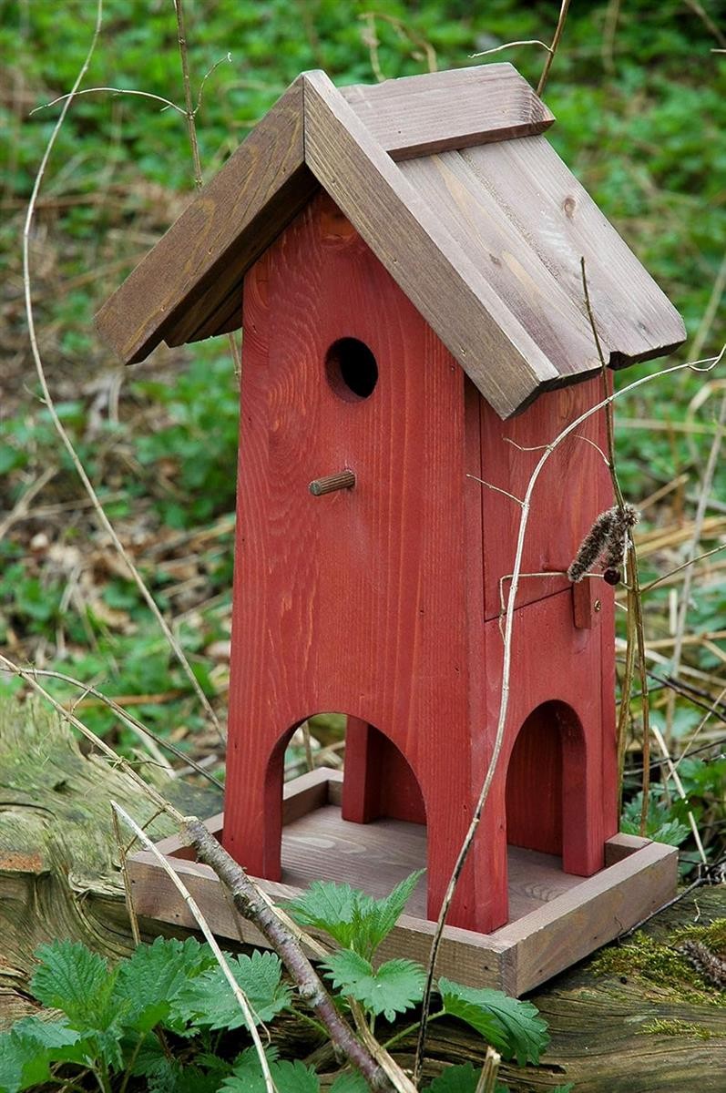 vogelhaus, holzhaus, rote farbe, futterhaus, tierhaus