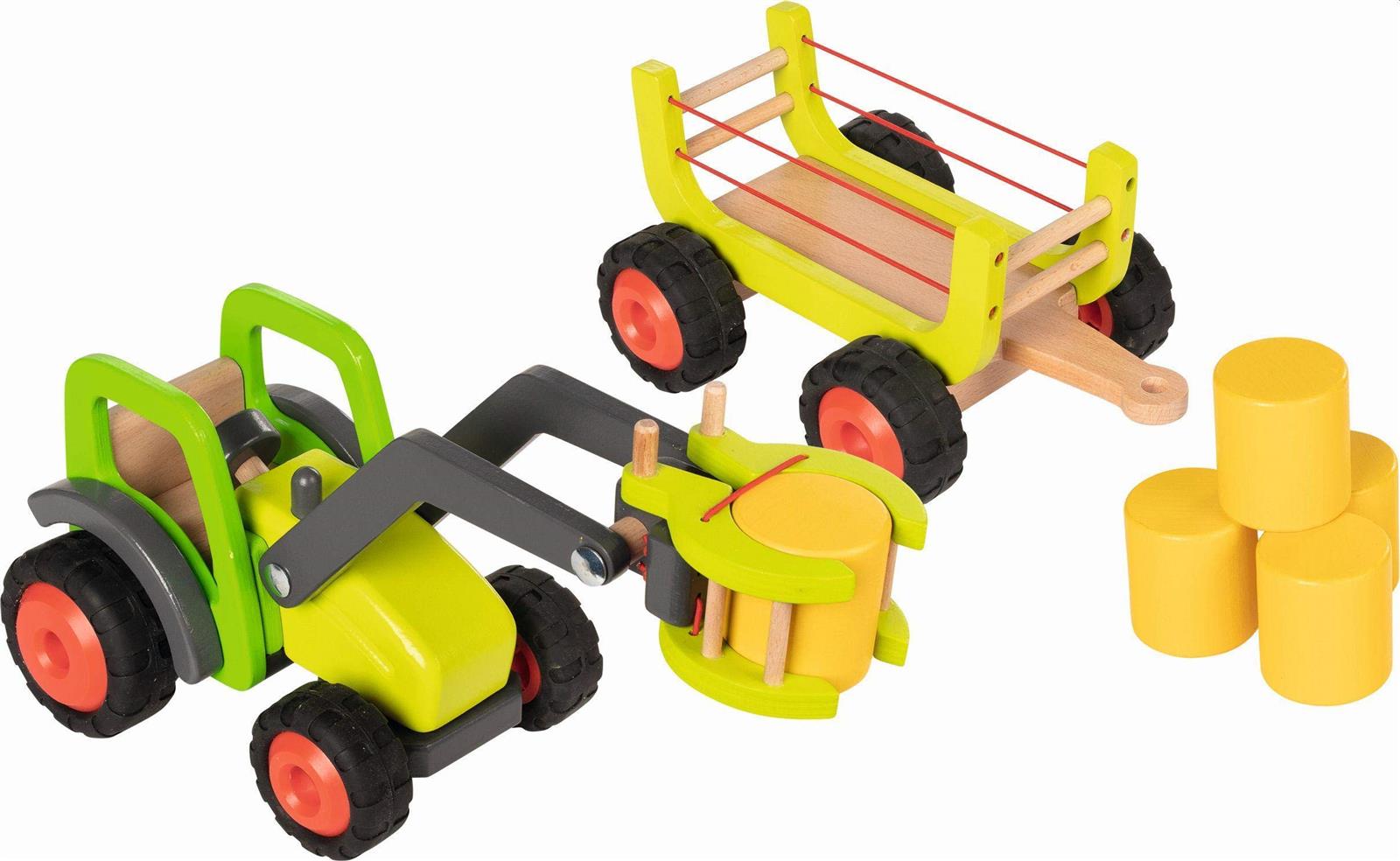 Goki 55887 Frontlader mit Heuwagen