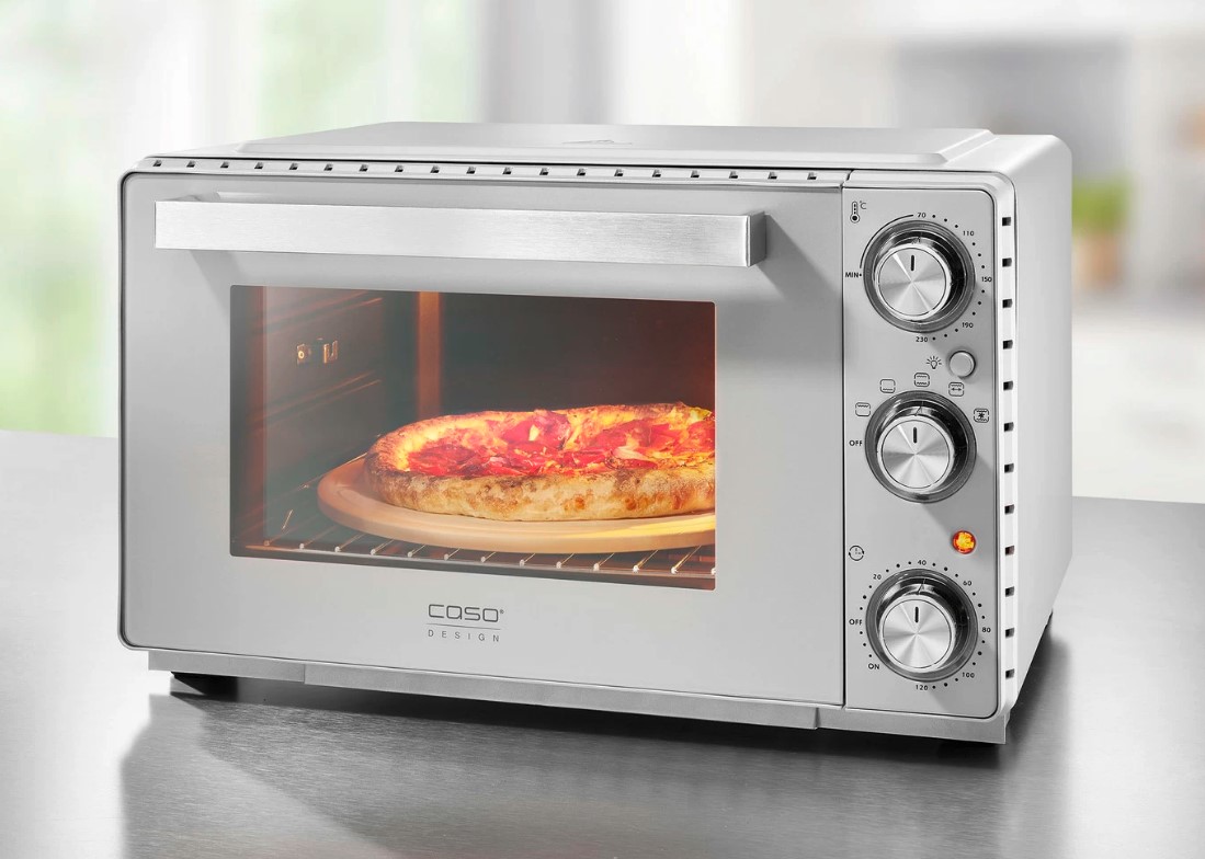 CASO TO26 Backofen mit Heißluft silber Minibackofen Grill backen