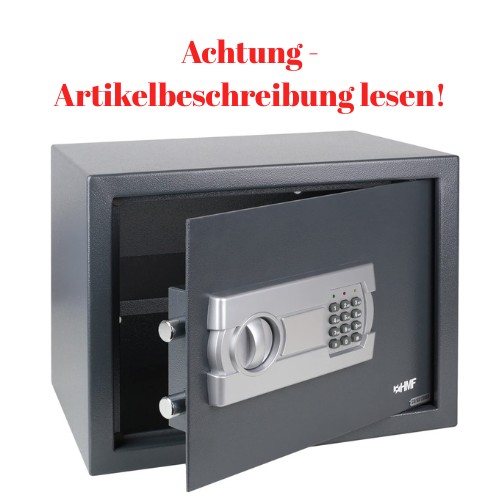 Elektronischer Tresor, Stahltresor, Anthrazit, Zahlenschloss, Doppelbartschloss