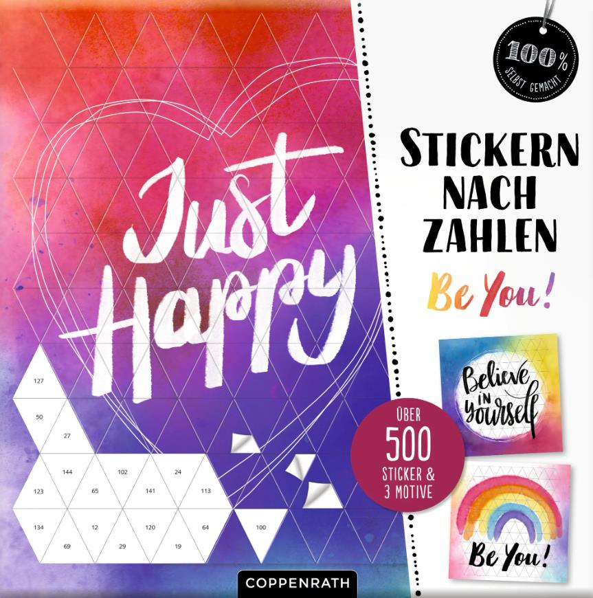 Coppenrath Be You Just Happy Stickern nach Zahlen