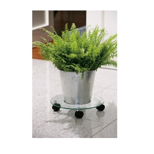 Blumentopfwagen Klarglas rund Durchmesser 35 cm