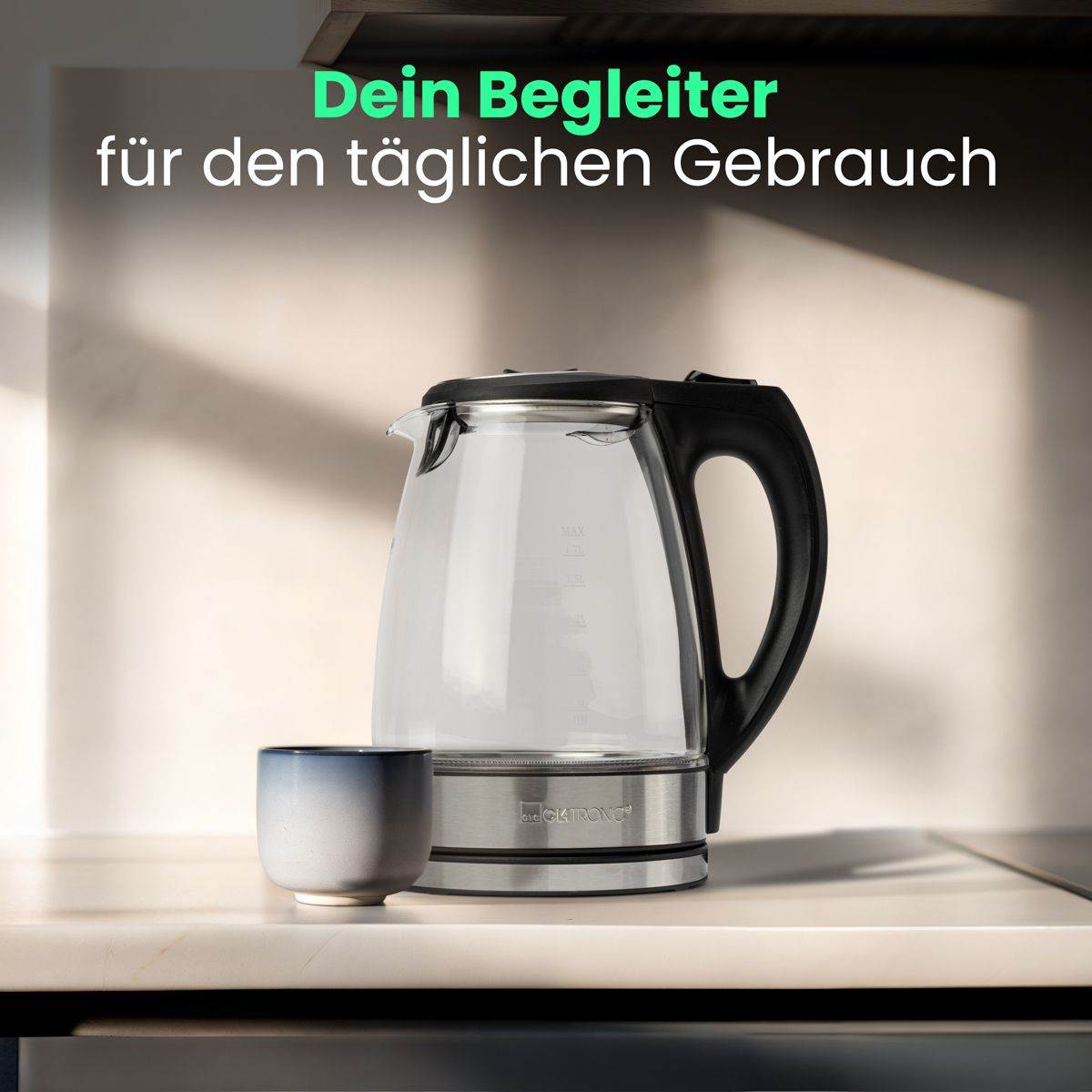 Clatronic Glas-Wasserkocher WKS 3744 G