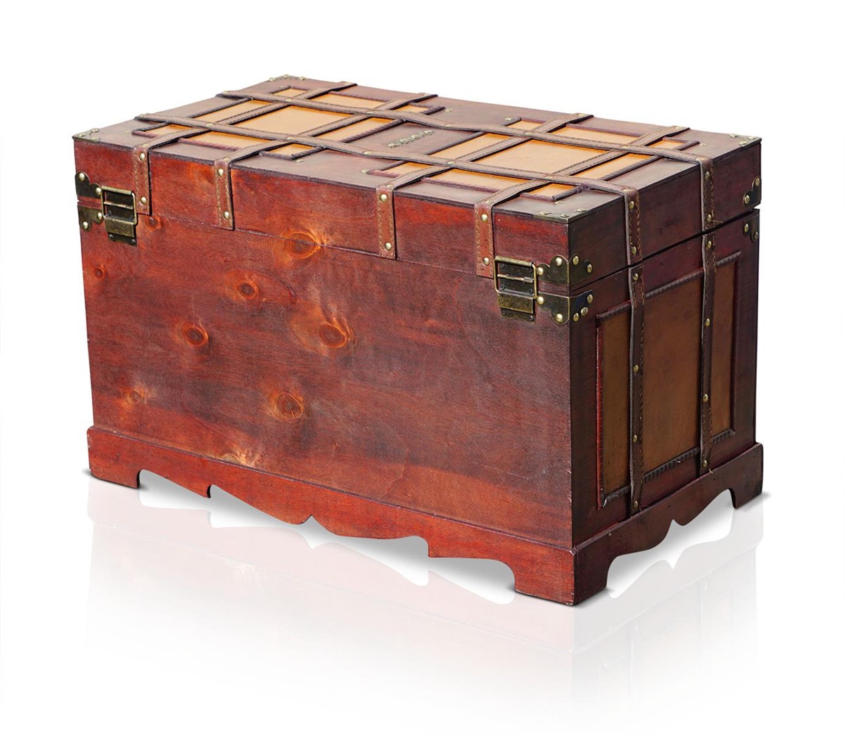 Holzkoffer, Koffer, Schatzkiste, Vintage Koffer, Holz-Truhe
