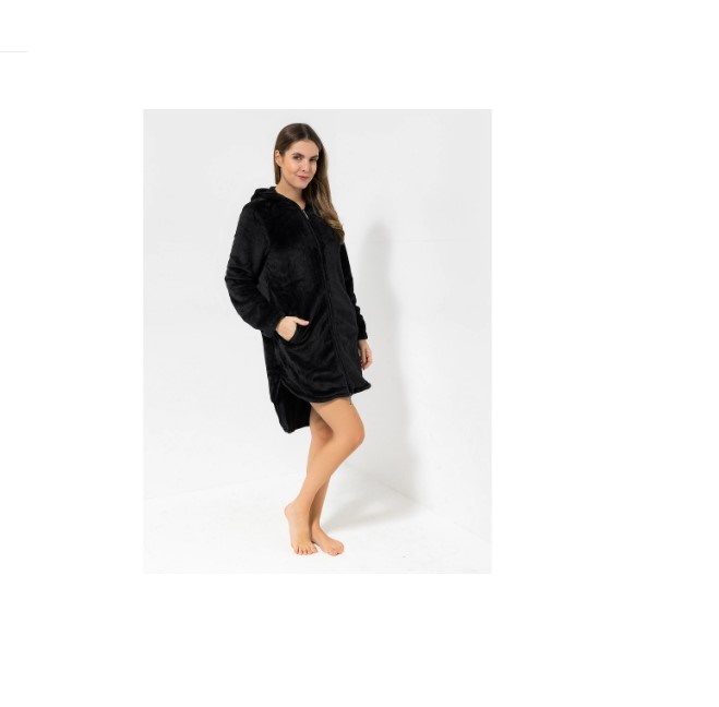 MONT CHALET Damen Langjacke schwarz Jacke Kuscheljacke Gr. S