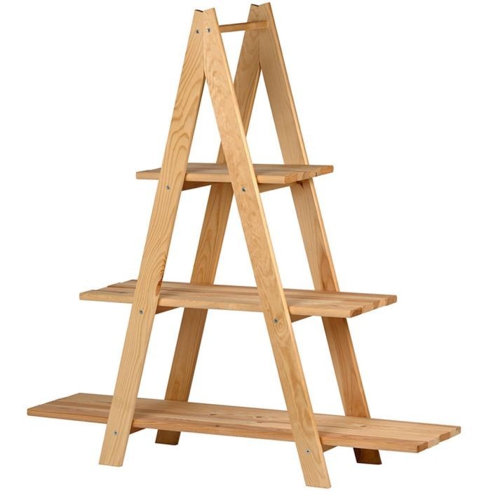 Holzregal, Regal, Holztreppe, Regalstufen, Holzstufen