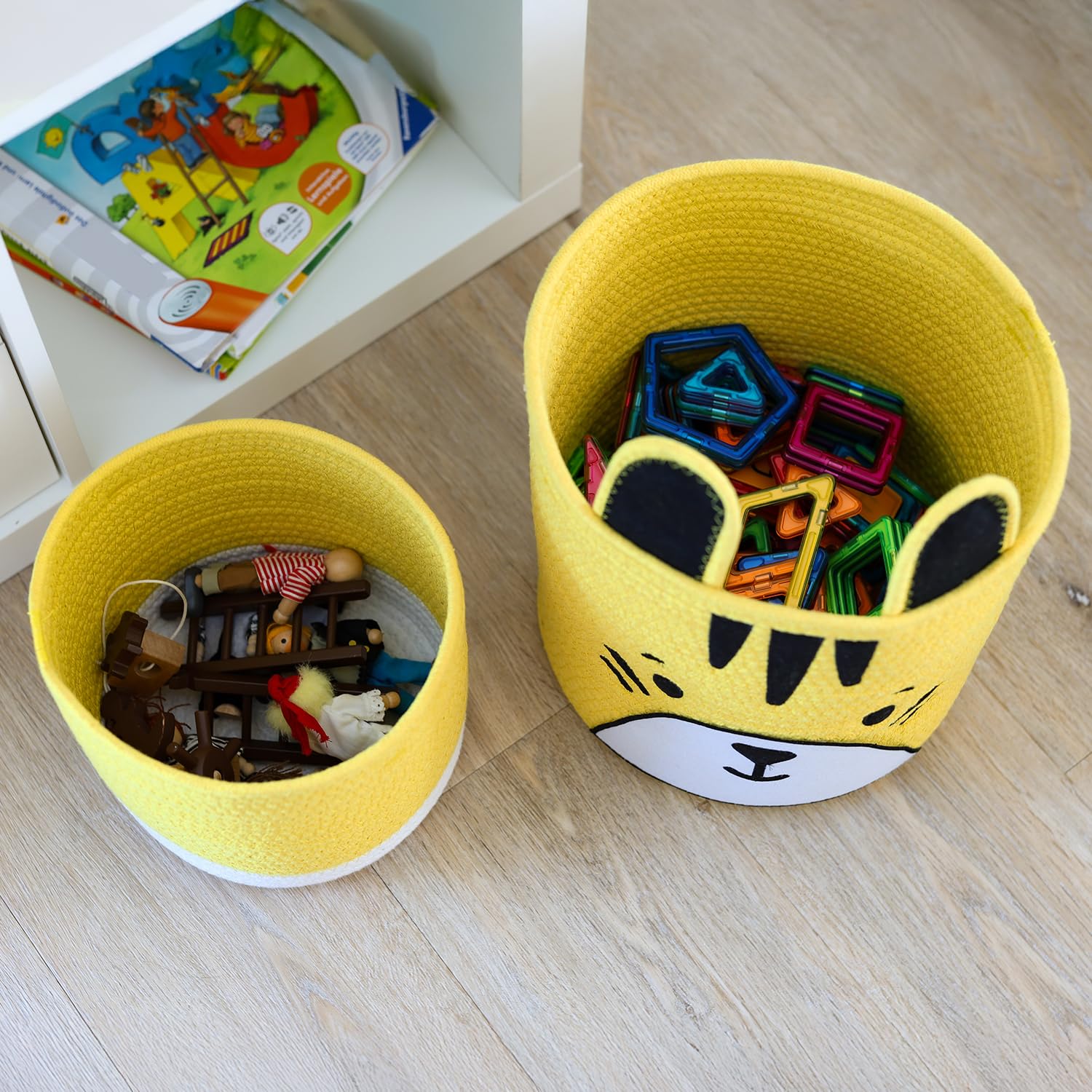 Schachtel, Holzspielzeug, Katzengesicht, Aufbewahrung, Spielzeugteile