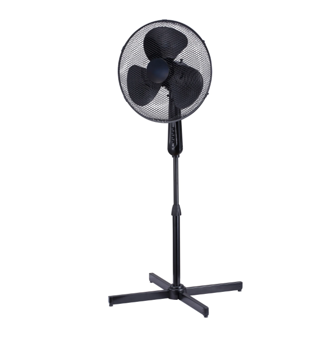 Standventilator Schwarz Ø 40 cm x 120 cm Mobiler & kraftvoller Ventilator auf angenehmer Höhe