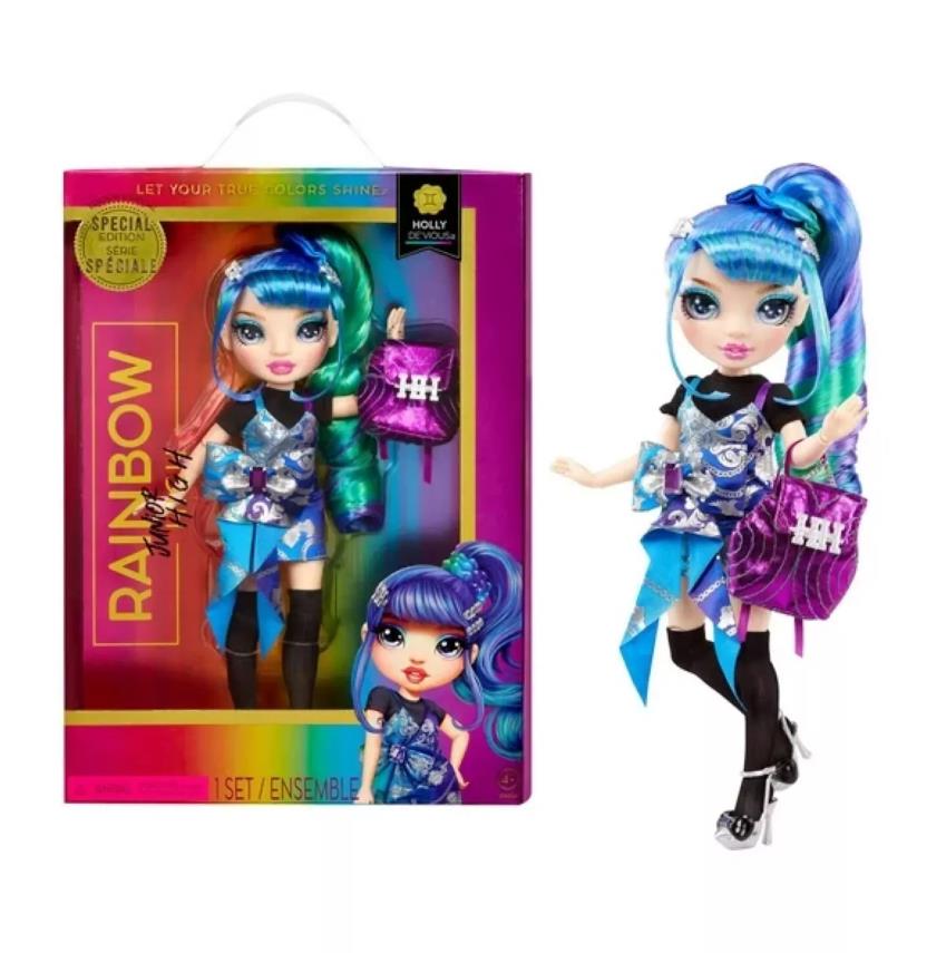 MGA 590439EUC Rainbow High Junior High SE blau Spielzeug Puppe