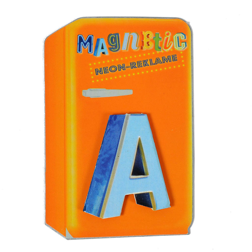 Magnetbuchstaben aus Metall Neon-Reklame Vintage A - Z Alphabet & Zeichen