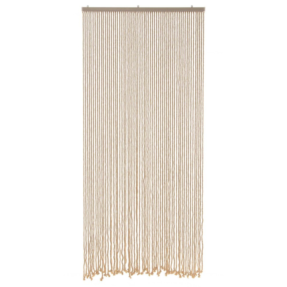 Hängevorhang, Schnüre, Stoffvorhang, Raumtrennung, Beige