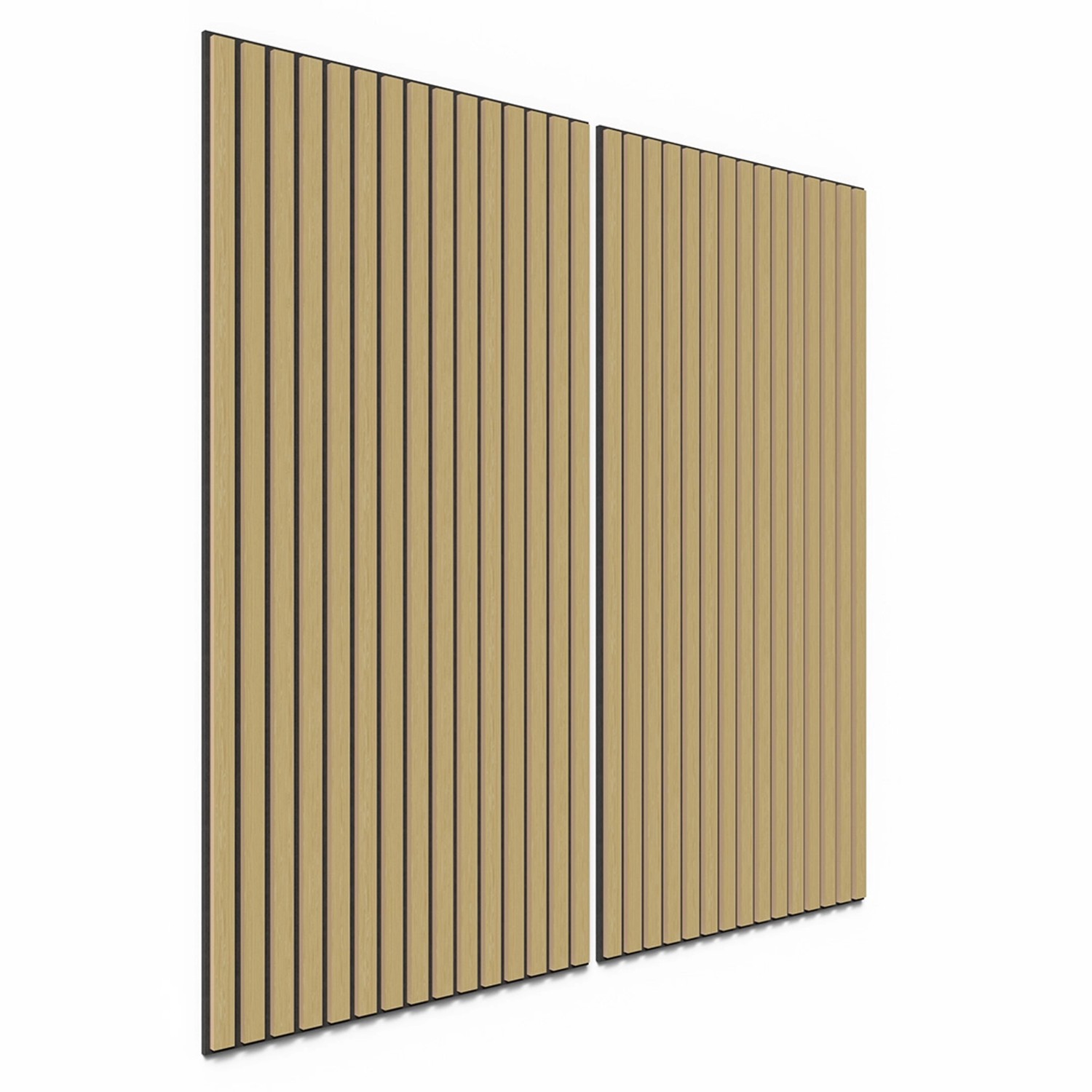 Akustikpaneel Wandverkleidung Eiche MDF Natur Akustikfilz Schwarz 119,8 cm