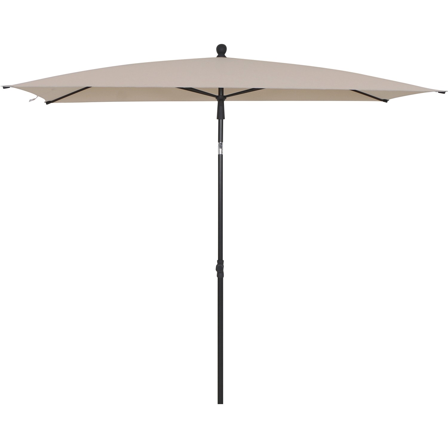 Siena Garden Marktschirm City 140 cm x 210 cm Natur mit Schieber