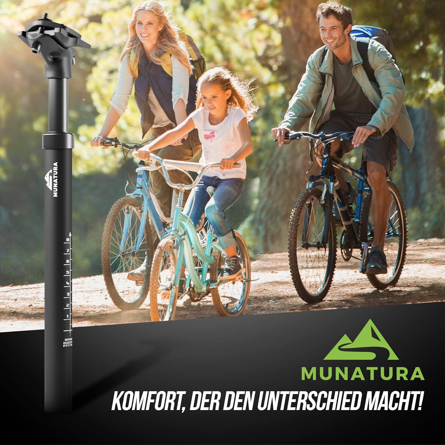 MUNATURA Premium Sattelstütze gefedert Ø 27,2cm