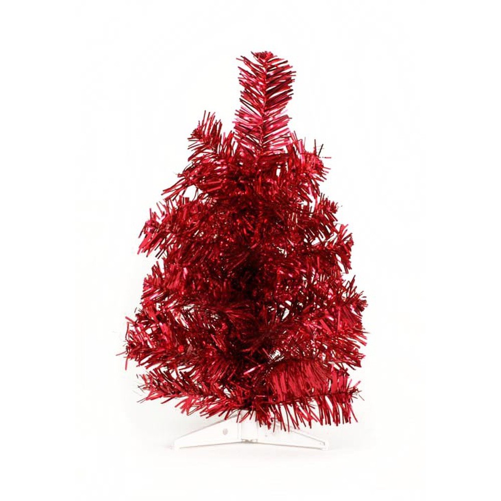Kunsttannenbaum, Tinsel-Baum, Weihnachtsdeko, Kunst-Chenille, Rot