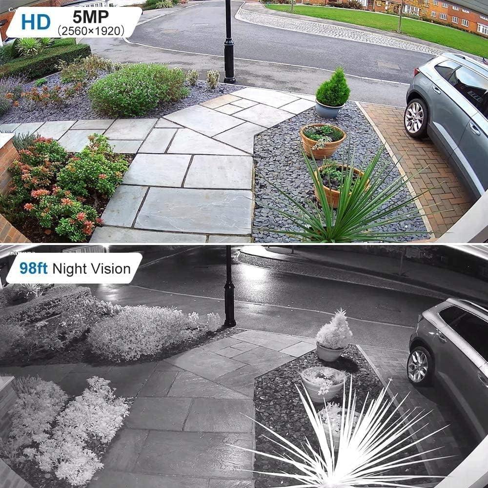 Anpviz 5MP PoE IP Kamera Outdoor Audio/mikrofon Überwachungskamera Nachtsciht schwarz