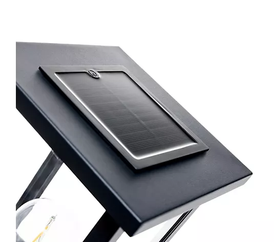 laterne, solarpanel, panel, wandmontiert, metallisch