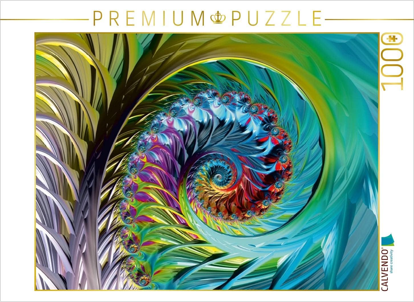CALVENDO Puzzle Green Rainbow Spiral 1000 Teile Foto-Puzzle Premium-Puzzle Legespiel Puzzlespiel Puzzle Set Fotopuzzle