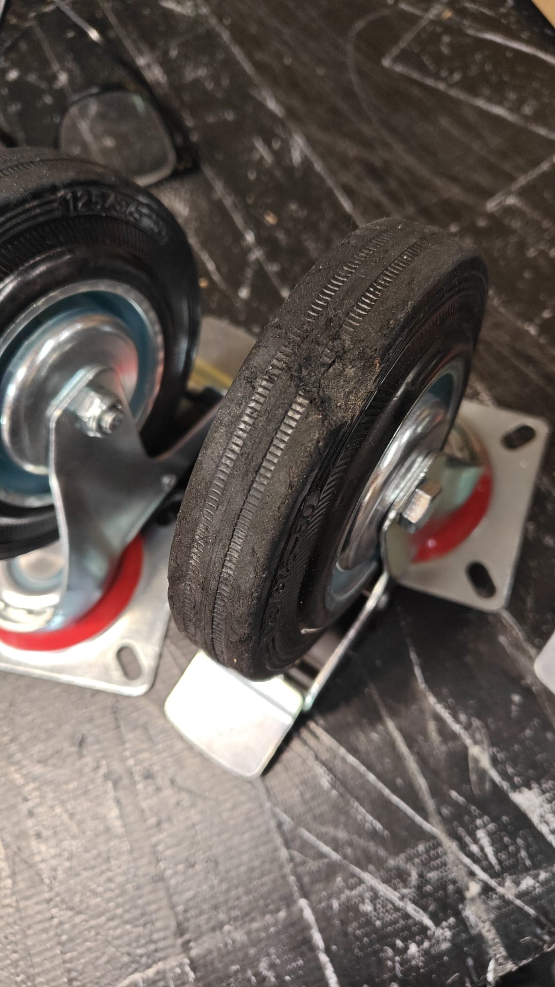 Rollenkopf, Gummirolle, Stuhlrolle, Schwenkrollen, Schwarz