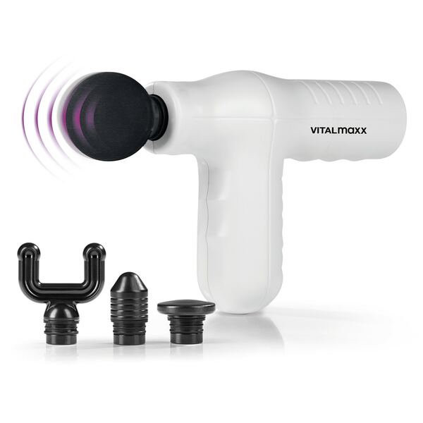 VITALmaxx Mini Massage Gerät Smart Grip Massagegun weiß