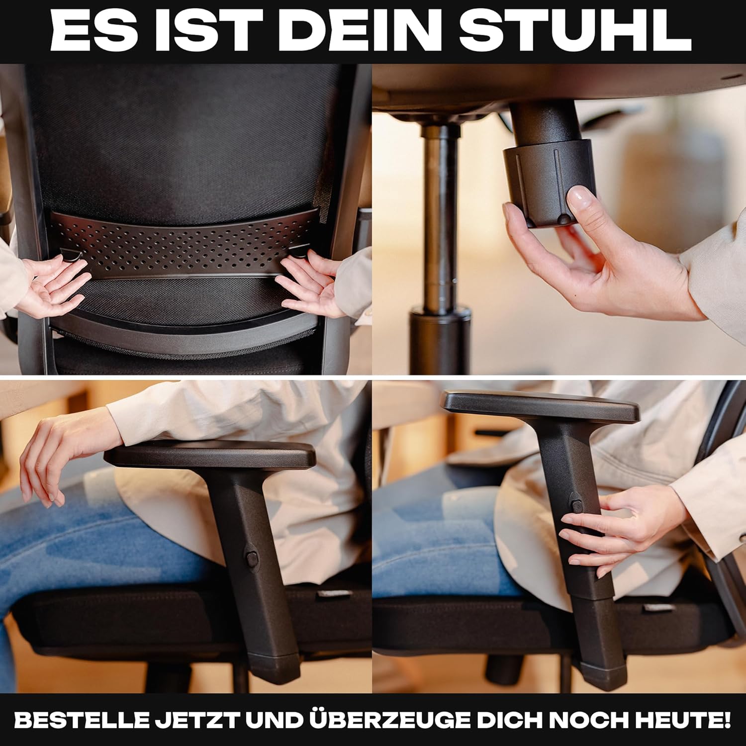 VALKENSTOL M2 Ergonomischer Bürostuhl 150 kg Schreibtischstuhl #B6