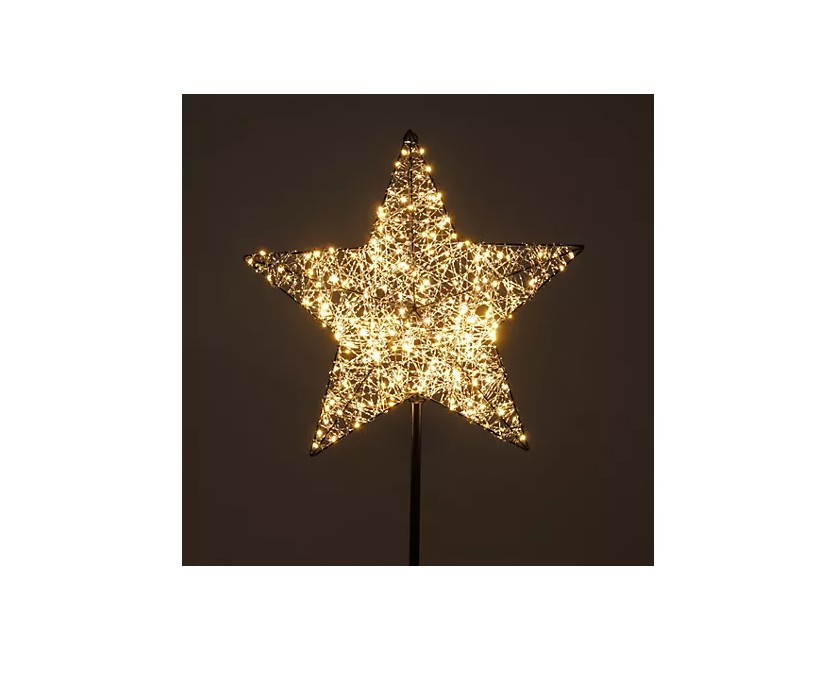 LUMIDA Xmas 2in1 LED Dekostern Fensterdeko Weihnachten schwarz mittel