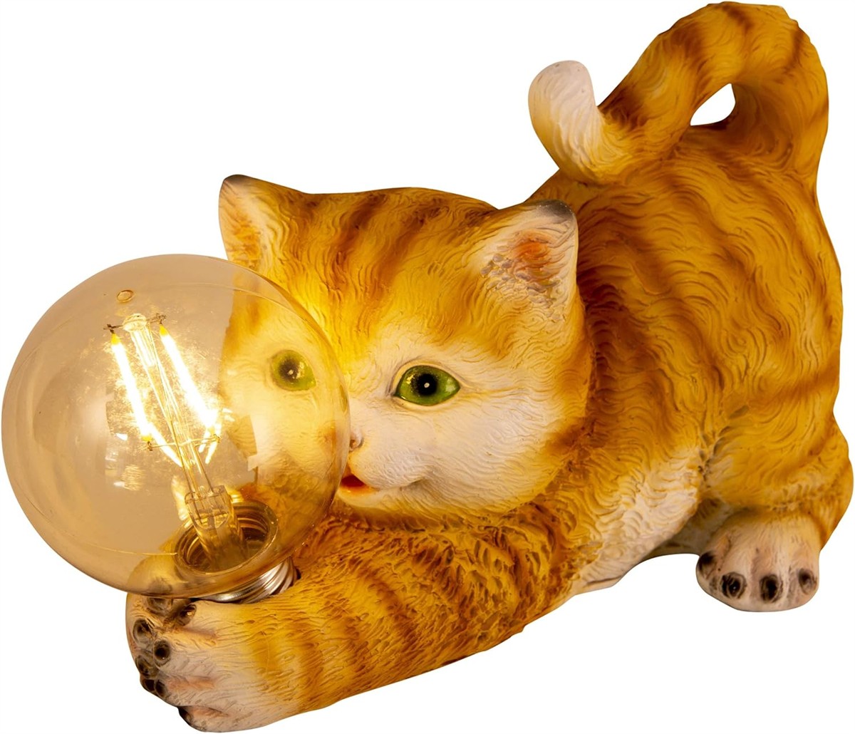 Dekoration, Katze, Lampe, Glühbirne, Warmes Licht