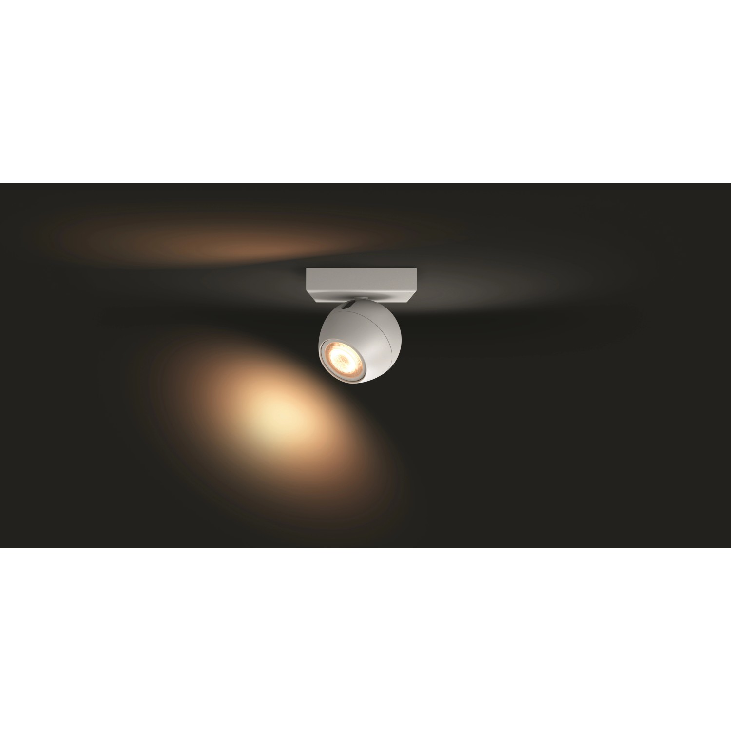 Philips Hue Spot 1 flg. White Ambiance Buckram Weiß 250 lm inkl. Dimmer
