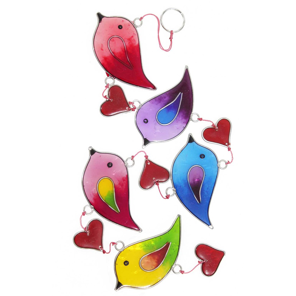 Windspiel Suncatcher Mobile, verschiedene Designs, bunt, zum aufhängen Katzen, Vögel, Sonne