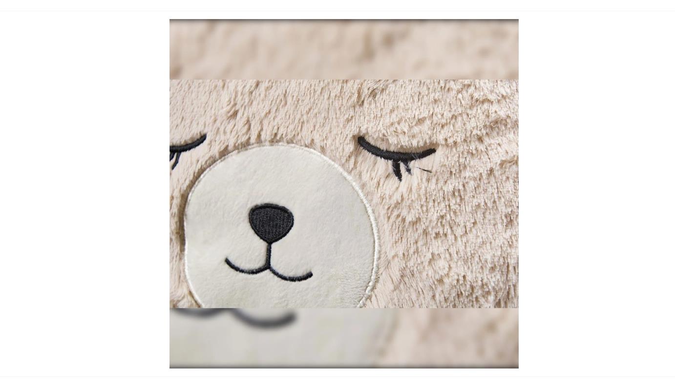 Kinderkissen "Bär" - Kunstpelz - D28 cm