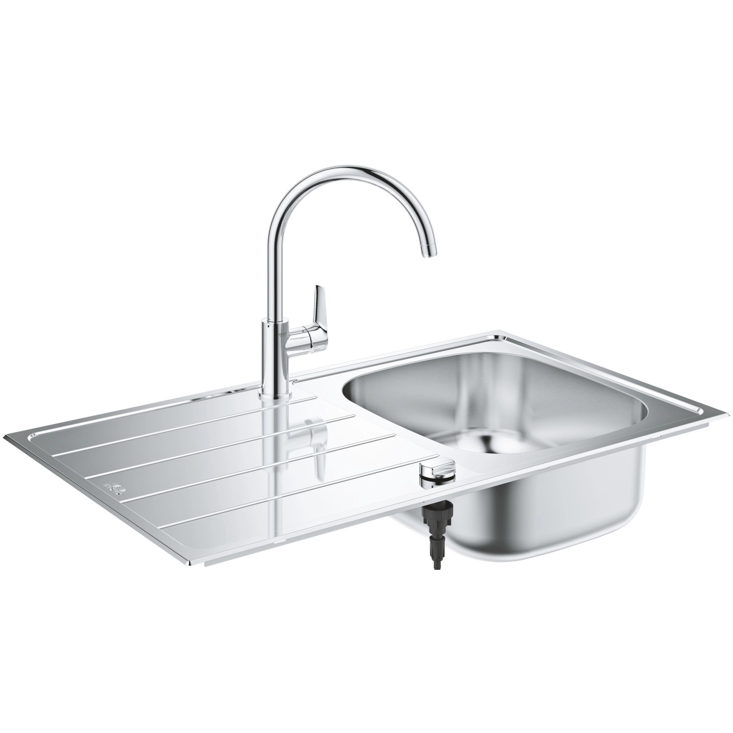 Grohe Set aus Einbauspüle und Küchenarmatur Edelstahl