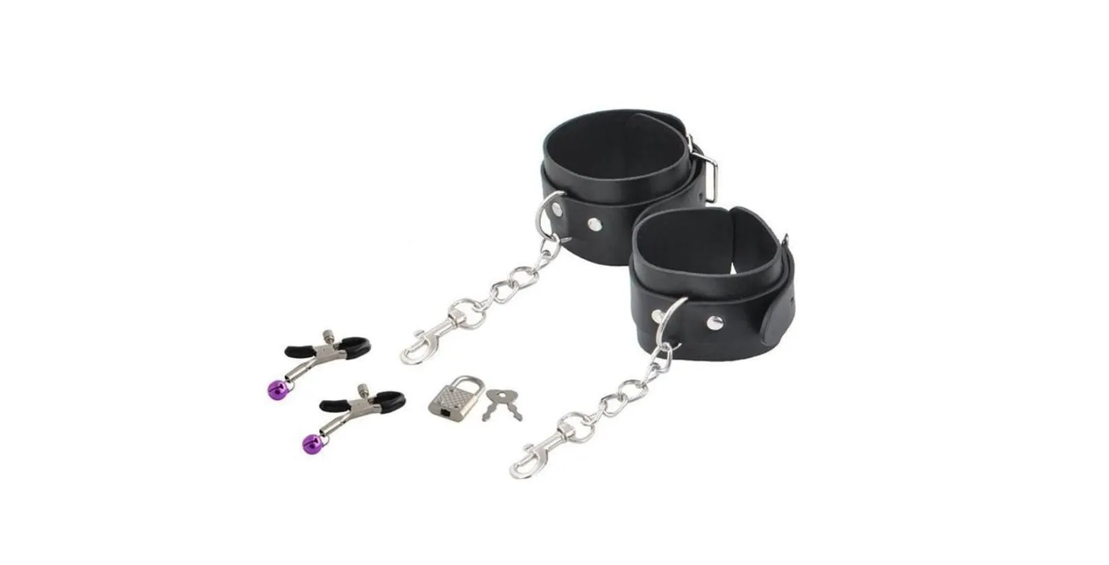 Malatec Fetish Zubehör Set Schwarz 9 Stück
