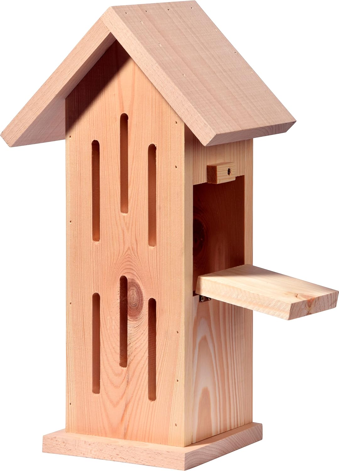 Dobar Luxus-Insektenhotels Schmetterlingshaus Sonnenfalter Natur - Insektenhotel aus Massivholz - Schmetterlingskasten unbehandelt & robust - Schmetterlingshotel für Garten/Terrasse/Balkon