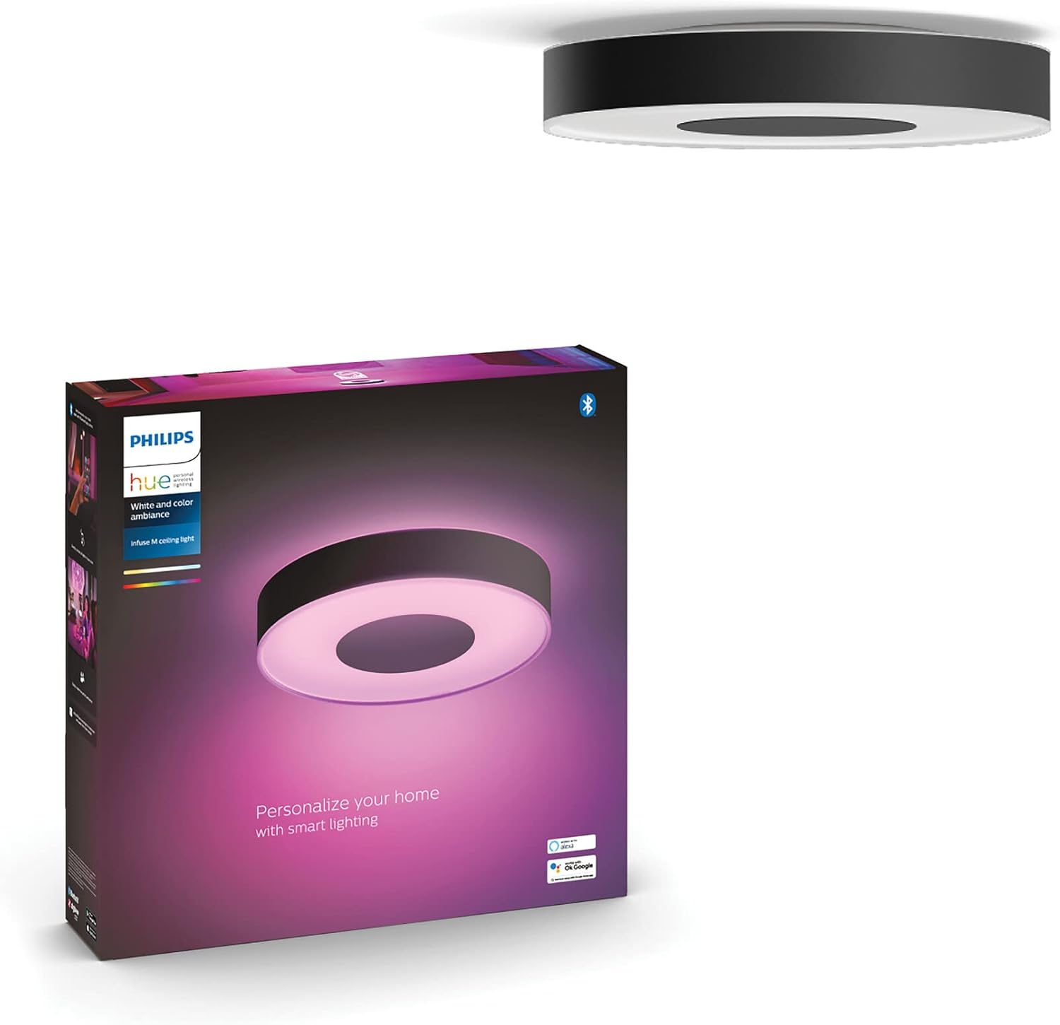 Philips Hue White & Color Ambiance Infuse Deckenleuchte LED satiniert