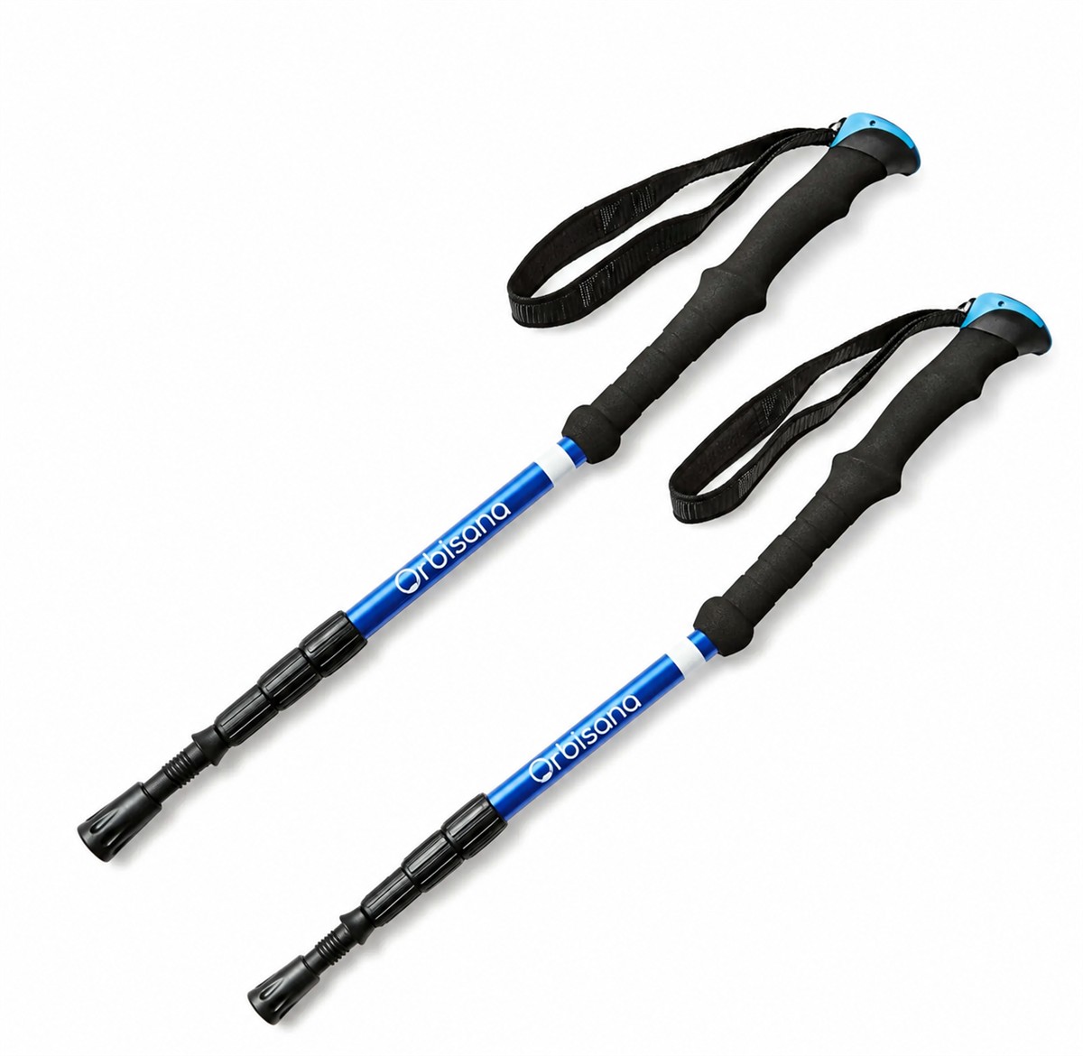 Trekkingstöcke, Nordic Walking, Aluminium, Gummihandgriff, Verstellbar