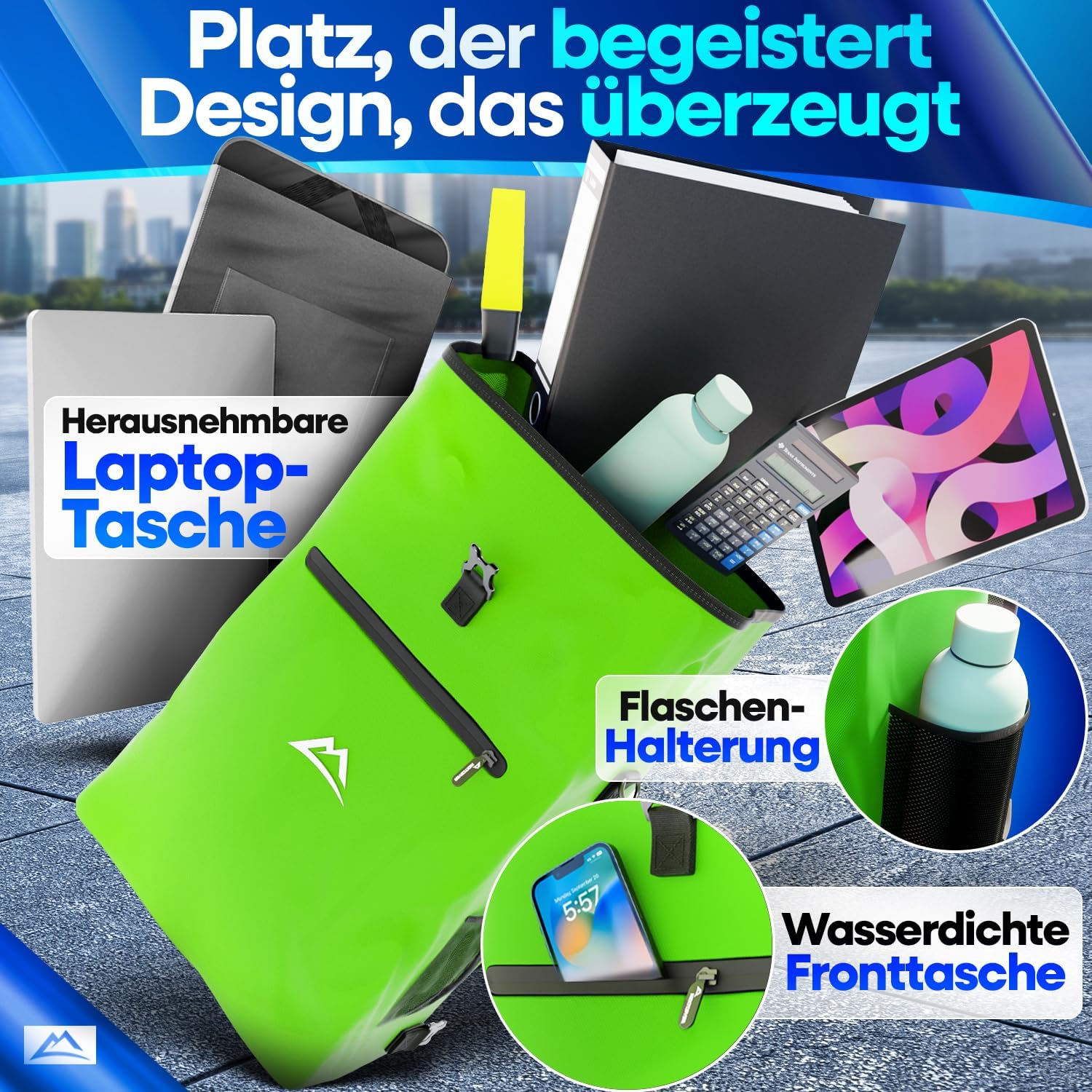 Nextcover NEU 3in1 Fahrradtasche für Gepäckträger PVC frei - Gepäckträgertasche Fahrradtasche Rucksack und Umhängetasche 25L Fahrrad Tasche wasserdicht Fahrradtaschen Gepäckträger