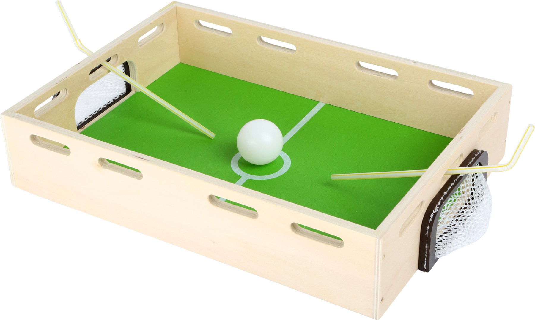 small foot Holzbox Pusteball, Geschicklichkeits- und Ausdauerspiel für Groß und Klein, ab 3 Jahren, 6409