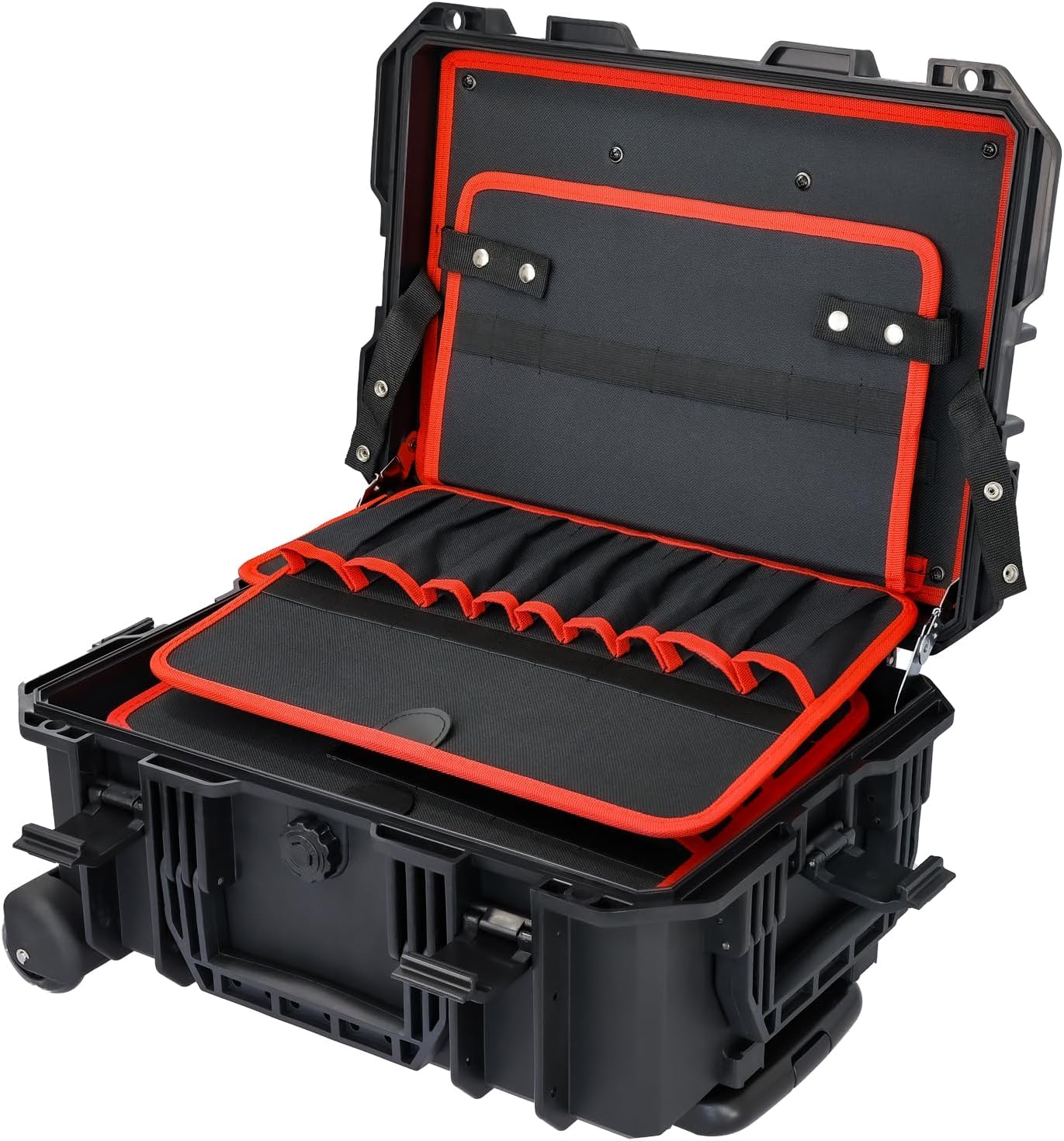 Koffersystem, Koffer, Organizer, Tasche, Schwarz/Rot