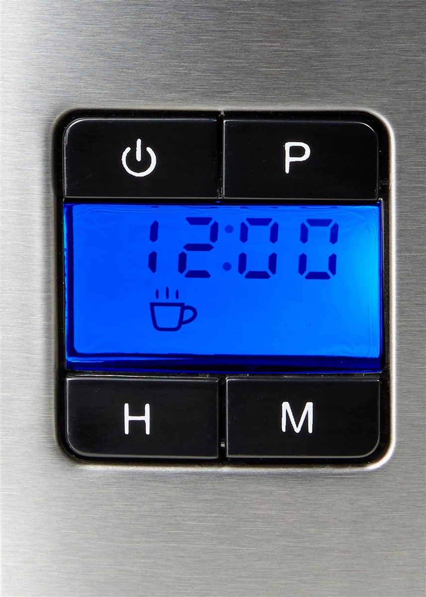 Küche, Kaffee, digitales Display, Bedienfeld, Edelstahl