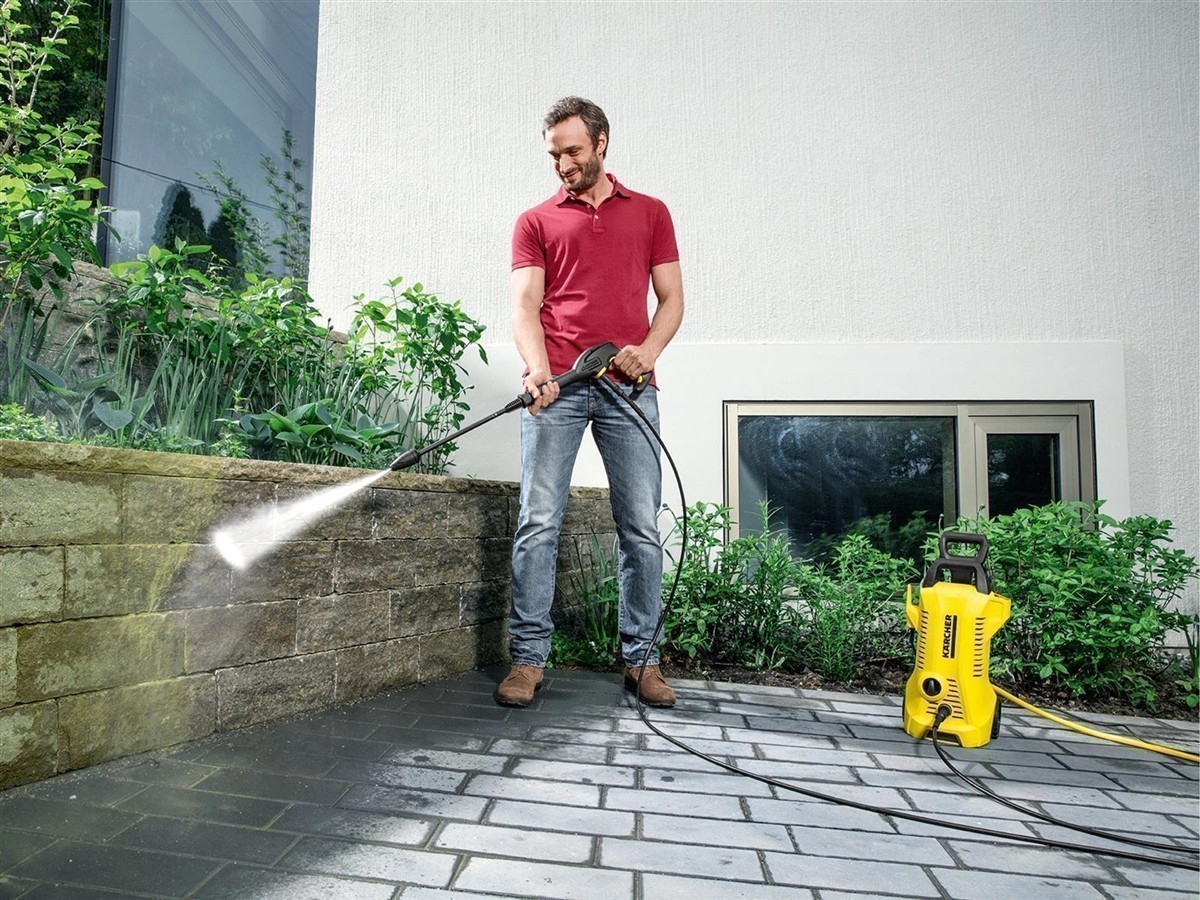 Hochdruckreiniger, Kammer, Garten, Pflanzen, Polo-Shirt