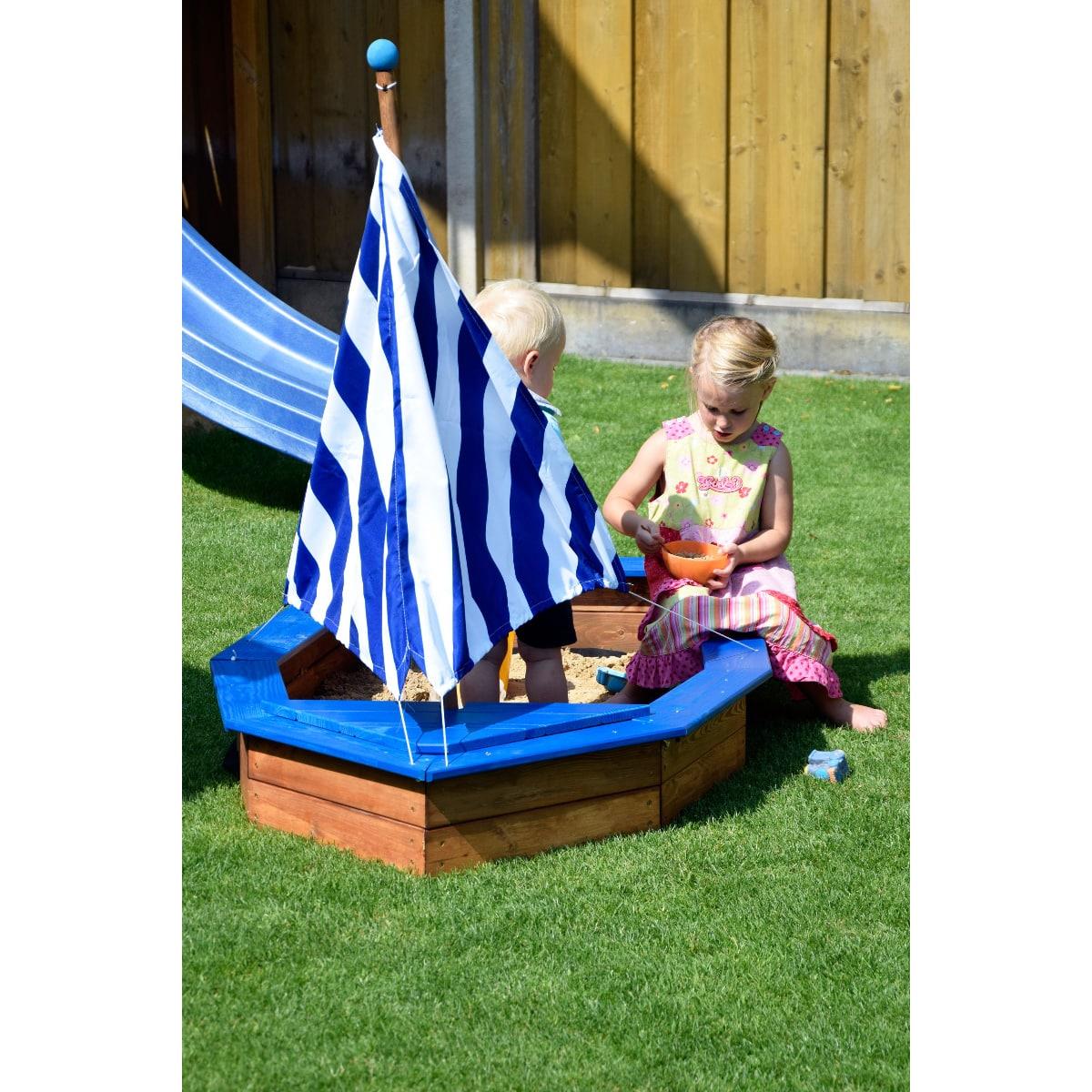 Dobar Sandkasten Schiff blau Sandkiste Segelboot Sandbox