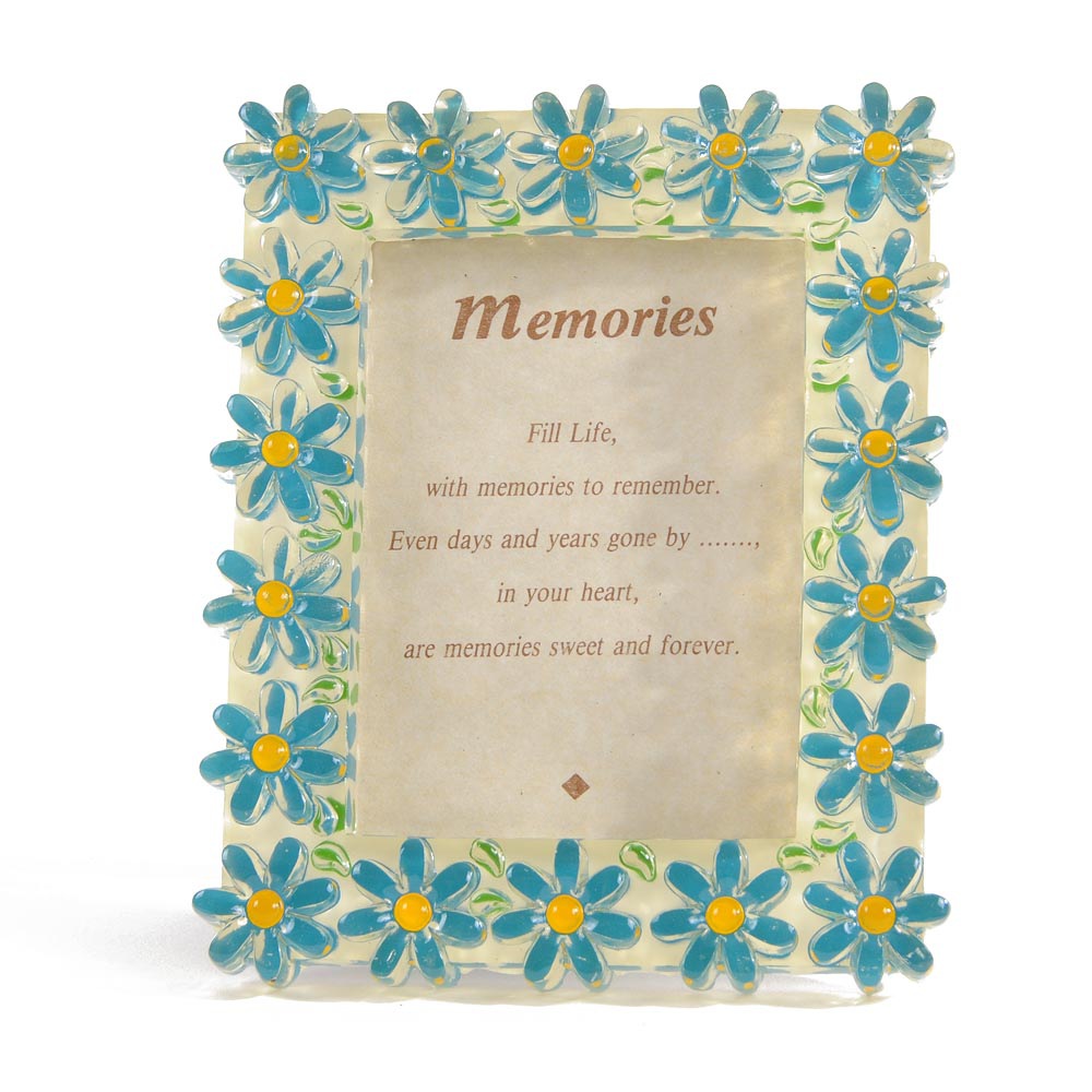 Bilderrahmen FLOWERS, 13x11 cm Blau