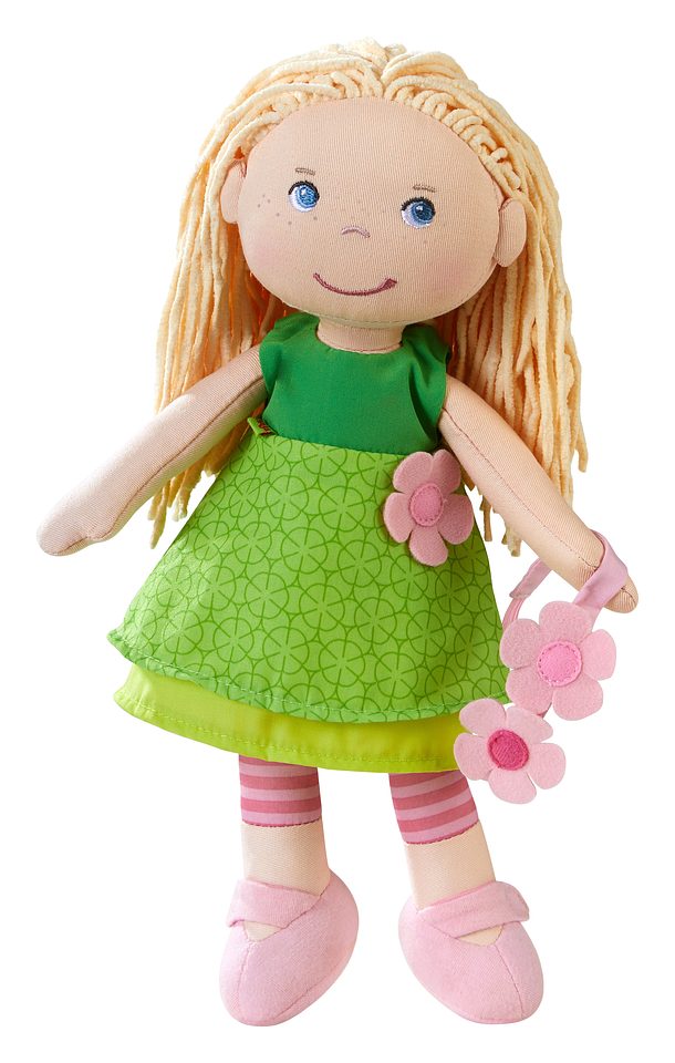 HABA 306578 Puppe Mali 30cm grünes Kleid Spielzeugpuppe